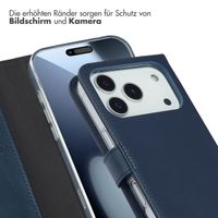 Selencia Echtleder Klapphülle Apple iPhone 17 Pro - Blau