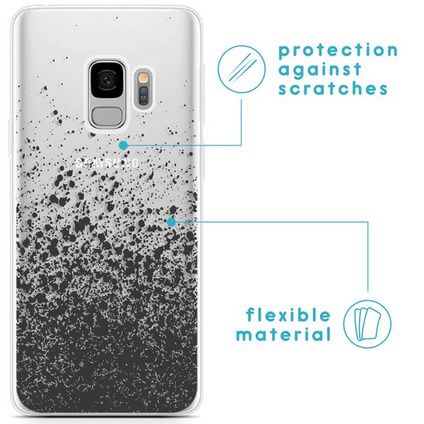 imoshion Design Hülle Samsung Galaxy S9 - Spritzer - Schwarz