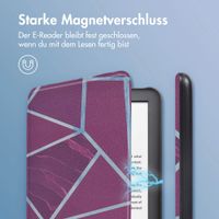 imoshion Design Slim Hard Case Klapphülle Amazon Kindle (2024) / Amazon Kindle (2022) 11th gen - Bordeaux Graphic
