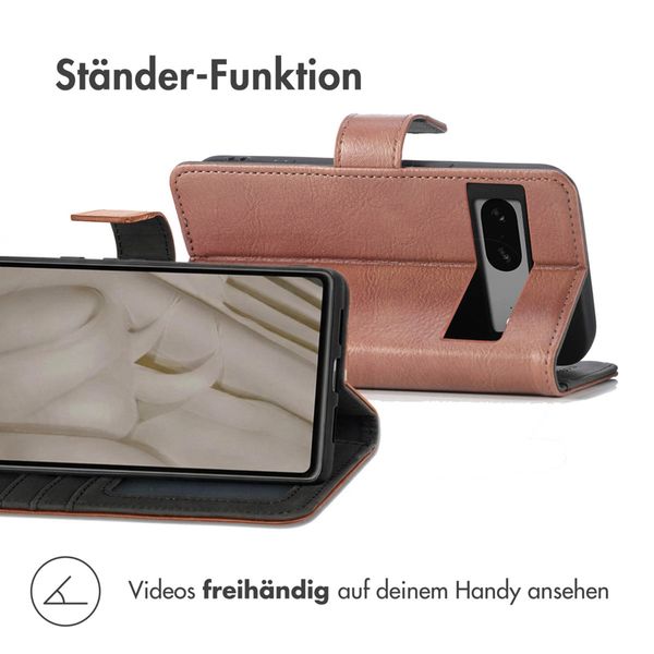 imoshion Luxuriöse Klapphülle Google Pixel 7a - Braun