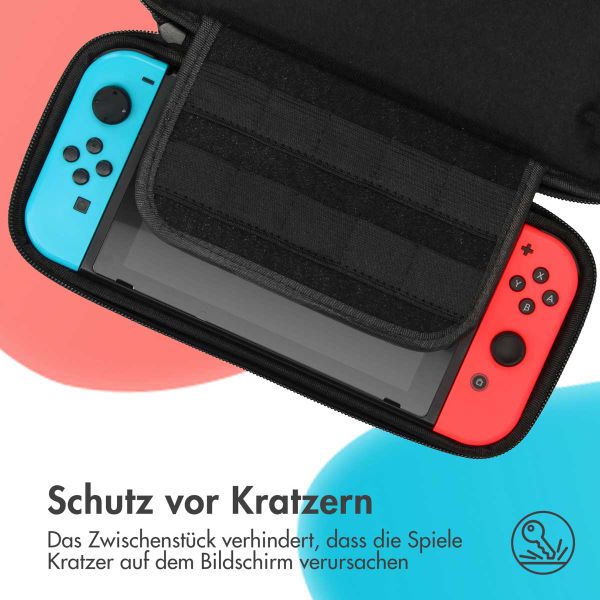 imoshion ﻿Schale für Nintendo Switch – Hülle für Nintendo Switch / Switch OLED – Blau / Rot