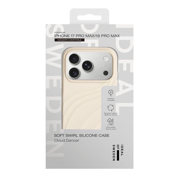 iDeal of Sweden Soft Swirl Silicone MagSafe Hülle Apple iPhone 17 Pro Max - Cloud Dancer