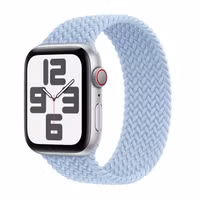 Apple Geflochtenes Solo Loop für  Apple Watch Series 1 - 11 / SE / Ultra (44/45/46/49 mm) - Größe 12 - Light Blue