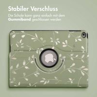 imoshion 360° drehbare Design Klapphülle für das iPad 6 (2018) / iPad 5 (2017) / Air 2 (2014) / Air 1 (2013)- Green Flowers