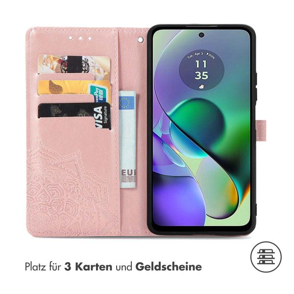 imoshion Mandala Klapphülle für das Motorola Moto G54 - Rose Gold