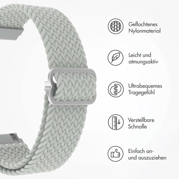 imoshion Gewebtes Nylonarmband - Universeller 20-mm-Anschluss - Grau