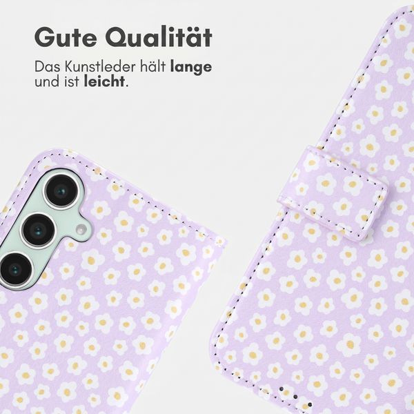 imoshion Design Klapphülle Samsung Galaxy S25 - White Daisy