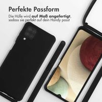 imoshion Silikonhülle mit Band für das Samsung Galaxy A12 - Schwarz