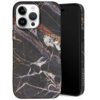 Selencia Aurora Fashion Back Case für das Apple iPhone 14 Pro Max - ﻿Strapazierfähige Hülle - 100 % recycelt - Schwarzer Marmor