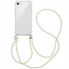 imoshion Handykette mit Perlen + Handgelenkschlaufe Apple iPhone SE (2022 / 2020) / 8 / 7 - Transparent
