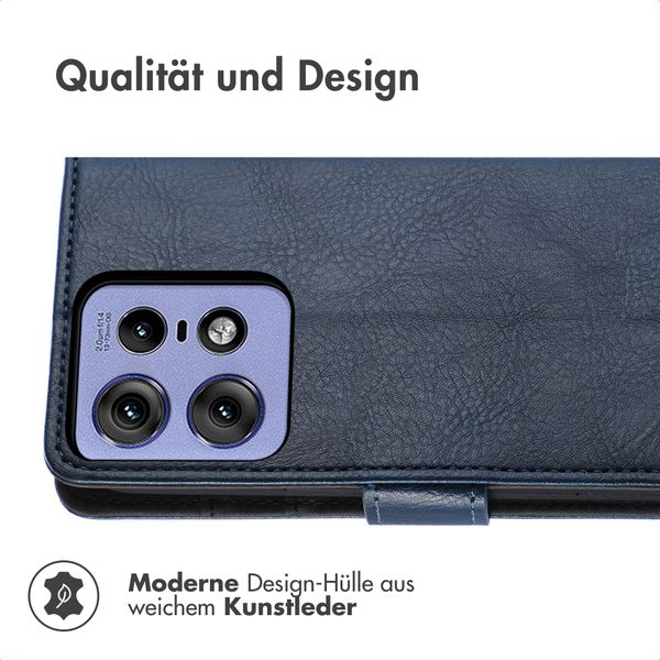 imoshion Luxuriöse Klapphülle Motorola Edge 60 Neo - Dunkelblau
