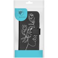 imoshion Design TPU Klapphülle Galaxy S10 - Woman Flower Black