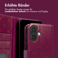 imoshion Design Klapphülle Apple iPhone 16 - Crush Check Coral Dust