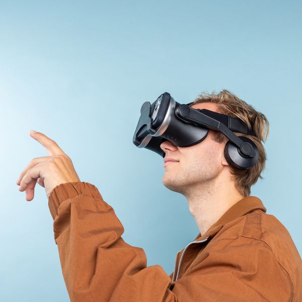 imoshion Virtual-Reality-Brille mit Bluetooth-Kopfhörern - Schwarz