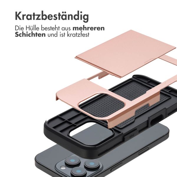 imoshion Backcover mit Kartenfach Apple iPhone 16 Pro - Rosé gold