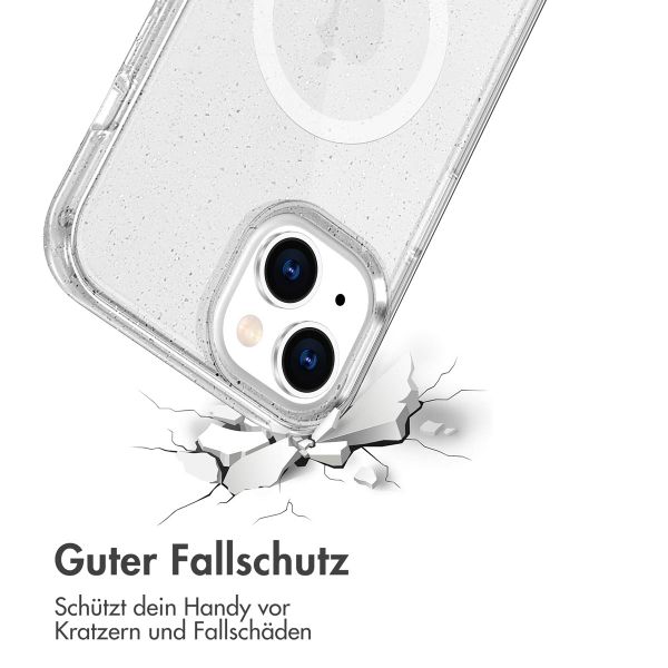 imoshion Sparkle Back Cover mit MagSafe Apple iPhone 14 - Glitzer Transparent