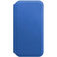 Apple Leather Folio Klapphülle Electric Blue für das iPhone X / Xs