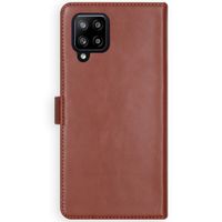 Selencia Echtleder Klapphülle Samsung Galaxy A42 - Hellbraun