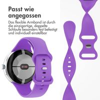 imoshion Silikon-Armband⁺ für  Google Pixel Watch 3 / 4 (45 mm) - Größe L - Violett