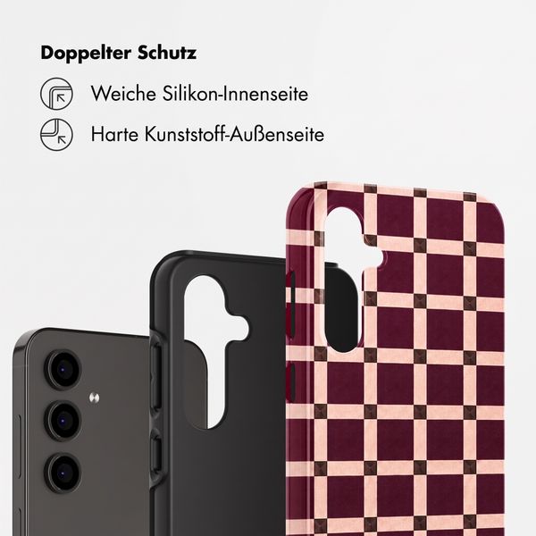 Selencia Vivid Back Cover Samsung Galaxy S24 FE - Check This Burgundy