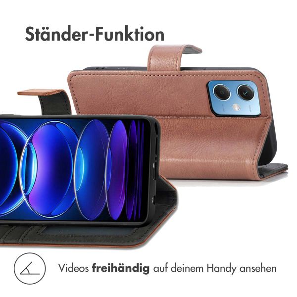 imoshion Luxuriöse Klapphülle Xiaomi Redmi Note 12 - Braun