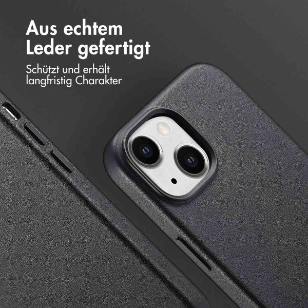 Accezz MagSafe Leather Backcover Apple iPhone 15 - Onyx Black
