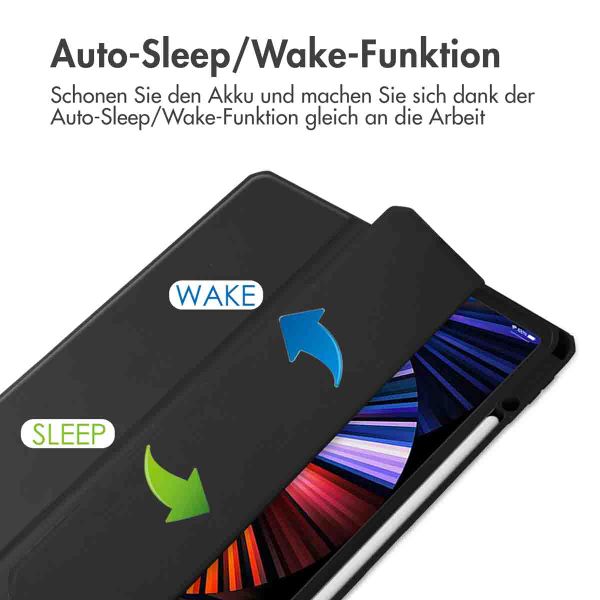 imoshion Trifold Hardcase Klapphülle Apple iPad Pro 12.9 (2018/2020/2021/2022) - Schwarz