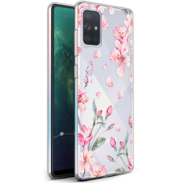 imoshion Design Hülle Samsung Galaxy A71 - Blume - Rosa