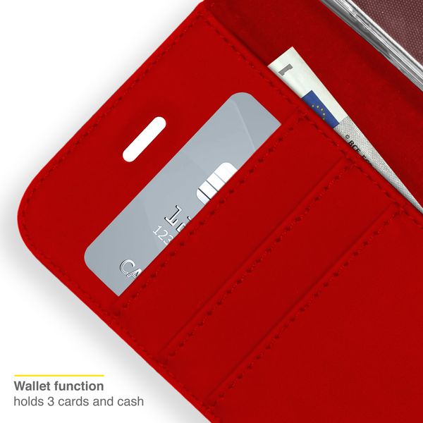 Accezz Wallet TPU Klapphülle für das iPhone 13 Pro - Rot