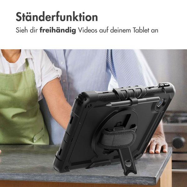 Accezz Robustes Back Cover mit Schultergurt für das Lenovo Tab M11 - Schwarz