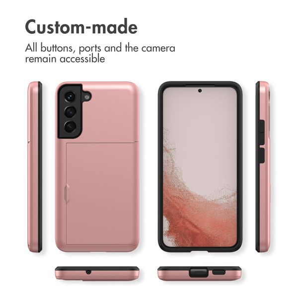 imoshion Backcover mit Kartenfach Samsung Galaxy S22 - Rosé gold