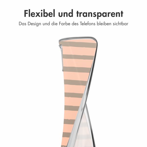 imoshion Design Hülle Samsung Galaxy A51 - Striped peach reverse