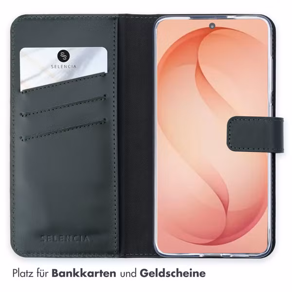 Selencia Echtleder Klapphülle Samsung Galaxy S26 Plus - Grün