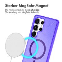 imoshion Sparkle Back Cover mit MagSafe Samsung Galaxy S25 Ultra - Glitzer Violett