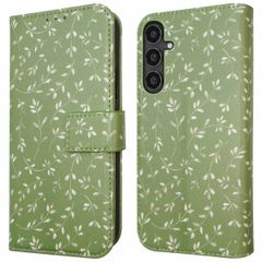 imoshion Design Klapphülle für das Samsung Galaxy S23 FE - Green Flowers