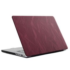 Selencia Cover mit Samtoberfläche für das MacBook Air 13 Zoll (2022) / Air 13 Zoll (2024) M3 chip - A2681 / A3113 - Dunkelrot