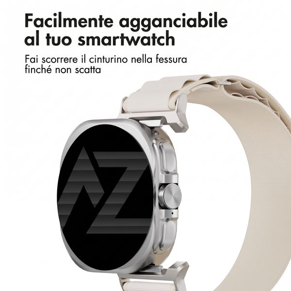 Accezz Nylon Alpine Armband für Samsung Galaxy Watch Ultra 2 (2026) / Ultra (2024/2025) - Polarstern