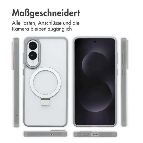 Accezz Ring Stand Backcover mit MagSafe Samsung Galaxy S25 Edge - Grau