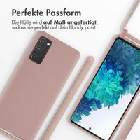 imoshion Silikonhülle mit Band für das Samsung Galaxy S20 FE - Sand Pink