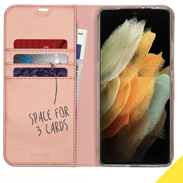 Accezz Wallet TPU Klapphülle Samsung Galaxy S21 Ultra - Rosé gold