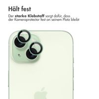 imoshion 2er-Pack Objektivschutz für Kamera für das Apple iPhone 15 / 15 Plus - Green