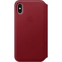 Apple Leather Folio Klapphülle Red für das Apple iPhone X / Xs