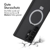 Accezz Ring Stand Backcover mit MagSafe Samsung Galaxy S24 Ultra - Schwarz