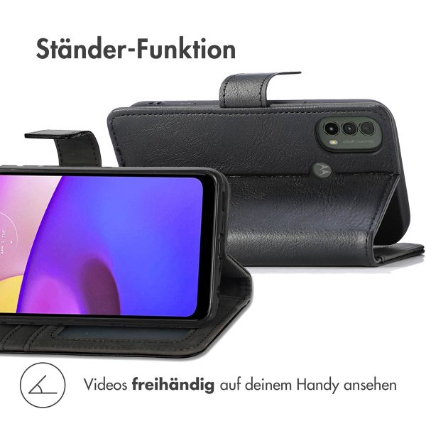 imoshion Luxuriöse Klapphülle Motorola Moto E30 / E40 - Schwarz