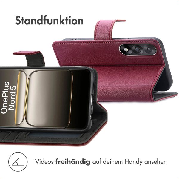imoshion Luxuriöse Klapphülle OnePlus Nord 5 - Bordeaux