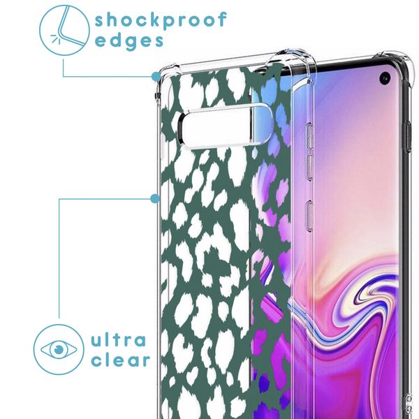 imoshion Design Hülle mit Band für das Samsung Galaxy S10 Plus - Panther Illustration