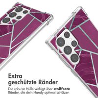 imoshion Design Hülle mit Band Samsung Galaxy S22 Ultra - Bordeaux Graphic