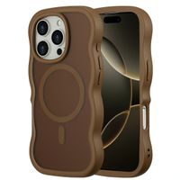 Selencia Wavy Backcover mit MagSafe Apple iPhone 16 Pro - Mocha Brown