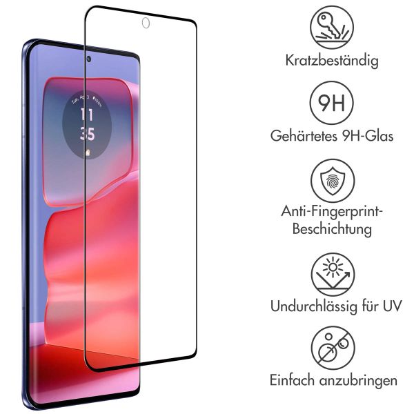 Accezz Full Cover Screen Protector aus gehärtetem Glas für das Motorola Edge 50 Pro