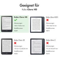 imoshion Design Slim Hard Case Sleepcover für das Kobo Clara HD - White Graphic